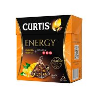 Чай пакетированный Curtis Energy, черный, в пирамидках, 15 пакетиков