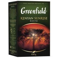 Чай Greenfield Kenyan Sunrise (Кениан Санрайз), черный, листовой, 100 г