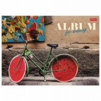 Альбом для рисования А4 24 л., склейка, ламинация, подложка, HATBER, 205х290 мм, 'Лето на велосипеде