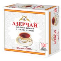 Азерчай Чай черный с ароматом бергамота 100 пак.