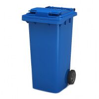 Контейнер-бак для мусора на колесах Iplast 120л, синий, с крышкой, 23.C29