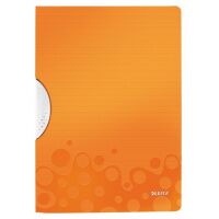 Пластиковая папка с клипом Leitz Wow оранжевая, А4, до 30 листов, 41850044