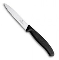 Нож Victorinox Swiss Classic д/овощей, заточка прямая, 100мм, черный