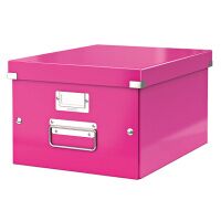 Архивный короб Leitz Click & Store-Wow розовый, А4, 370х281х200мм, средний, 60440023