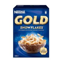 Готовый завтрак Nestle Gold Snowflakes кукурузные хлопья с сахаром, 250г