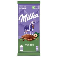 Шоколад в плитках Milka Bubbles молочный, с дробленым фундуком, 85г