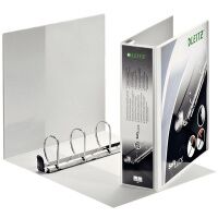 Папка-панорама на 4-х кольцах A4 Maxi Leitz Premium SoftClick белая, 86мм, 42050001