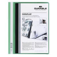 Скоросшиватель пластиковый Durable Duraplus зеленый, А4, 2579-05