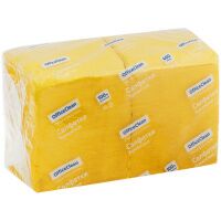 Салфетки сервировочные Officeclean желтые, 24х24см, 400шт/уп