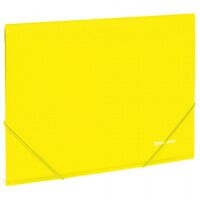 Пластиковая папка на резинке Brauberg Neon желтая, А4, до 300 листов