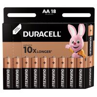 Батарейка Duracell AA LR06, 1.5В, алкалиновая, 18шт/уп