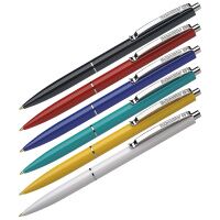 Шариковая ручка автоматическая Schneider K15 синяя, 1мм, корпус ассорти