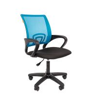 Кресло офисное Chairman 696 LT ткань, голубая, крестовина пластик