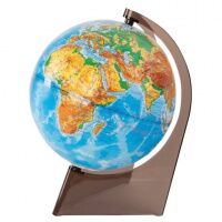 Глобус физический Глобусный Мир 21см, на треугольной подставке, рельефный, 10275