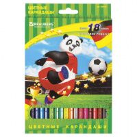 Набор цветных карандашей Brauberg Football match 18 цветов