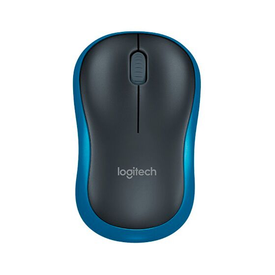 фото: Мышь беспроводная оптическая USB Logitech Wireless Mouse M185, 1000dpi, черно-синяя