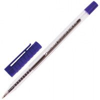 Шариковая ручка Brauberg Flash синяя, 0.7мм, прозрачный корпус