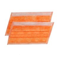 Маска защитная Safety оранжевая, 50 шт, коробка, 3-слойная, мелтблаун