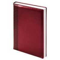 Ежедневник недатированный Infolio Lozanna бордовый, А5, 160 листов, искусственная кожа