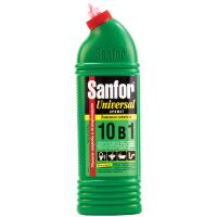Чистящее средство для сантехники Sanfor 'Universal 10в 1. Лимонная свежесть', гель с хлором, 1л