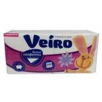 Салфетки бумажные Veiro Professional Premium, 1-сл, 24*24см, 200л, белые