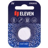 Батарейка Eleven CR2032, литиевая, 1шт/уп