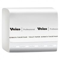 Туалетная бумага Veiro Professional Comfort TV201, 250 листов, 2 слоя, белая, V укладка, 30 пачек
