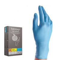 Перчатки нитриловые Benovy Nitrile Chlorinated р.XL, 6г, голубые, 100 пар