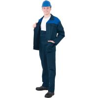 Костюм рабочий летний мужской Производственник (р.48-50) 170-176, сине-васильковый, с полукомбинезон
