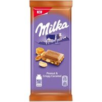 Шоколад молочный MILKA с карамелью и арахисом, 90г