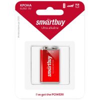 Батарейка Smart Buy MN1604 6LR61, 9В, алкалиновая, BC1 Крона