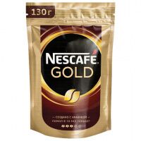 Кофе растворимый Nescafe Gold, 130г, пакет