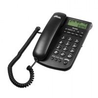 Телефон RITMIX RT-440 black, АОН, спикерфон, быстрый набор 3 номеров, автодозвон, дата, время, черны