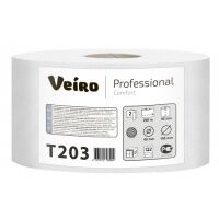 Туалетная бумага Veiro Professional Comfort Т203, в рулоне, 200м, 2 слоя, белая