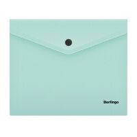 Папка-конверт на кнопке Berlingo 'Instinct', А5+, 180мкм, мятный