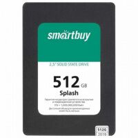 Твердотельный накопитель SSD SMARTBUY Splash 512GB, 2,5', SATA III, черный, SBSSD-512GT-MX902-25S3