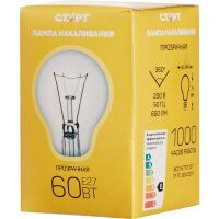 Электрическая лампа СТАРТ шарик/прозрачная 60W E27 10шт