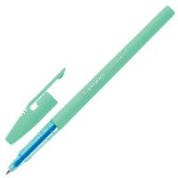 Шариковая ручка Stabilo Liner Pastel синяя, 0.3мм, мятный корпус