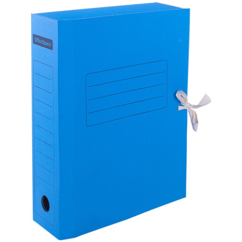 фото: Архивная папка на завязках Officespace синяя, А4, 75 мм