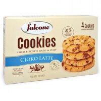 Печенье сахарное FALCONE 'Cookies' с молочным шоколадом, 200 г, картонная упаковка, MC-00013546
