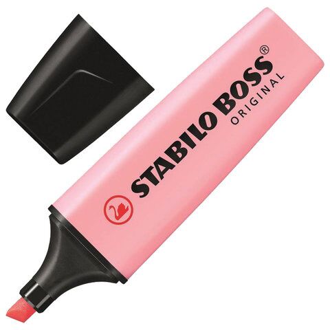 фото: Текстовыделитель Stabilo Boss Pastel розовый, 2-5мм, скошенный кончик