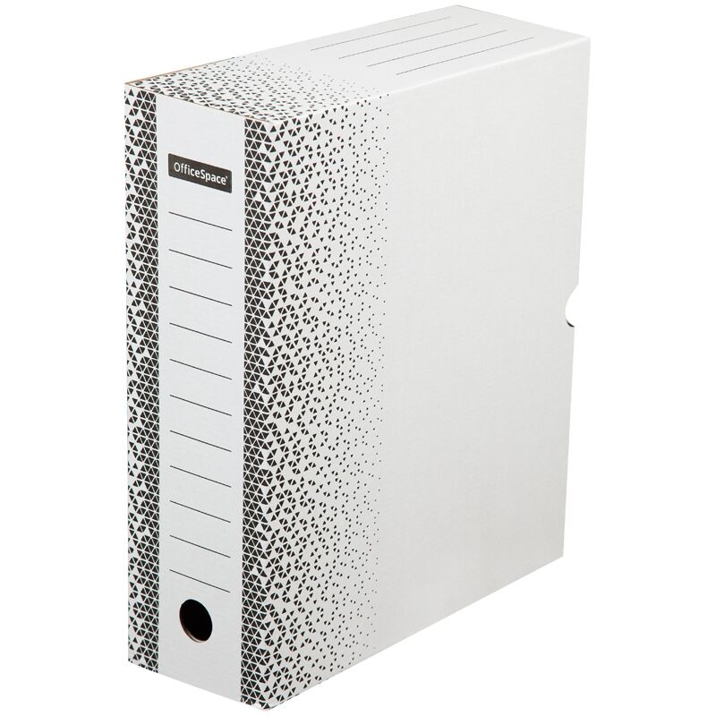 фото: Архивный короб Officespace Standard белый, 320х260х100мм, с клапаном
