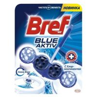 Освежитель для унитаза Bref Premium Color Active с хлором, 50г, подвесной блок