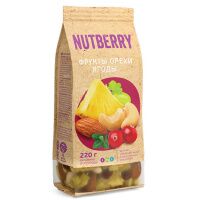 Смесь орехов и сухофруктов Nutberry орехи/ фрукты/ ягоды, 220г