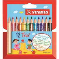 Набор цветных карандашей Stabilo Trio Jumbo 205 12 цветов, трехгранные