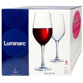 фото: Набор бокалов для вина LUMINARC Celeste, 6 шт x 580 мл