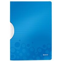 Пластиковая папка с клипом Leitz Wow синяя, А4, до 30 листов, 41850036