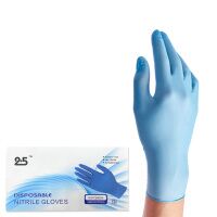 Перчатки нитриловые 2.5 p.M, голубые, 100шт (50 пар)