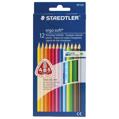 фото: Набор цветных карандашей Staedtler Ergosoft 157 12 цветов