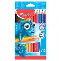 Набор цветных карандашей Maped Pulse Jumbo 12 цветов, трехгранные, корпус пластик